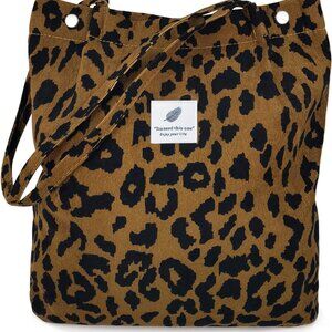 Corduroy Tote Bags for Women, Large Capacity Tote Purse Reusable Grocery Shoulde